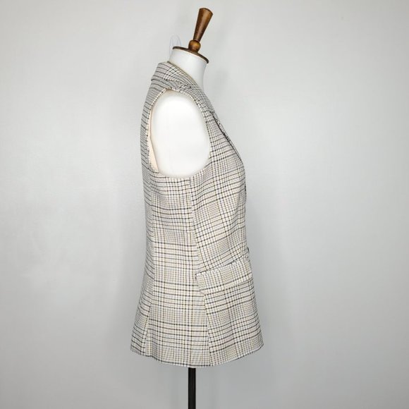 Sanctuary Modern Plaid Lonny Vest Preppy Career Light Academia NEW NWT Size S - Picture 5 of 13